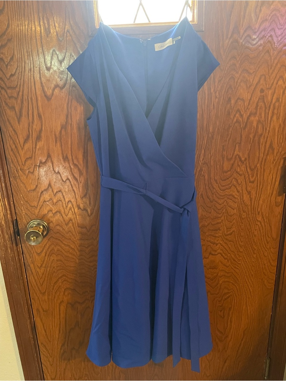 cobalt blue wrap dress Calvin Klein | Dresses | Calvin Klein Wrapfront Midi Daytime Occasion